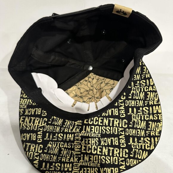 Skrewball Hat Cap Snap Back Black Gold Embroidered Peanut Butter Whiskey Mens - Picture 5 of 6